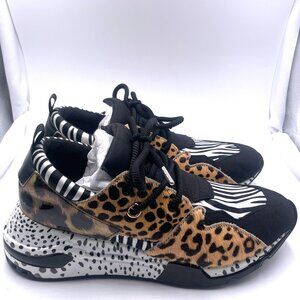 Steve Madden Womens Cliff Sneaker- Animal Print Size 10